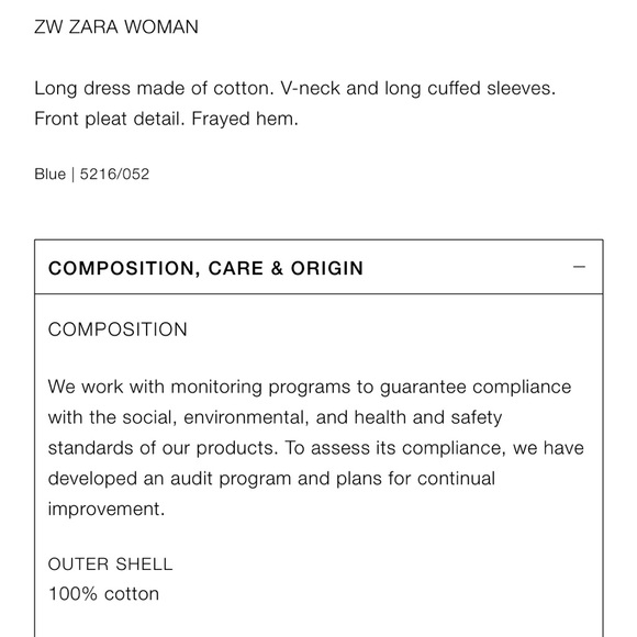 NWT Zara Long Denim Dress - 5216/052 - Picture 16 of 16